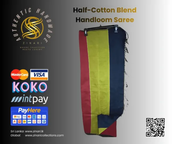 Half-Cotton Blend Handloom Saree