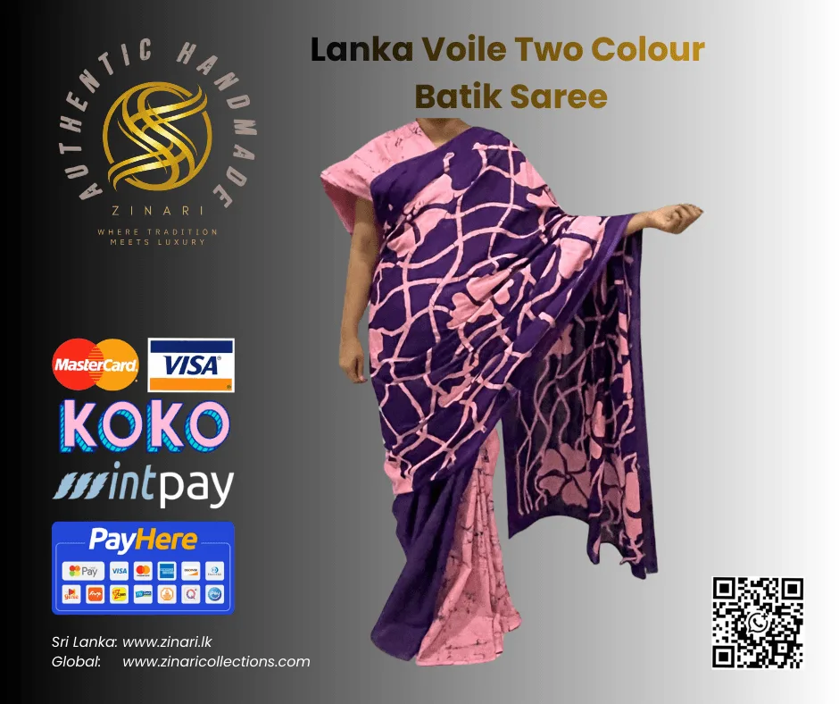 Lanka-Voile-Two-Colour-Batik-Saree