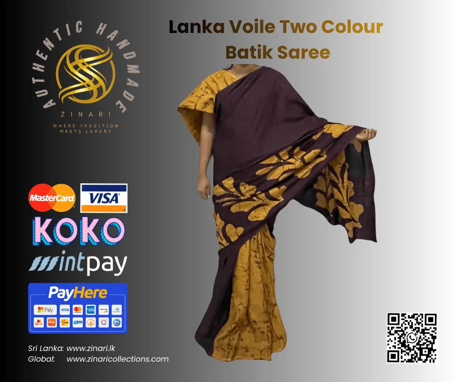 Lanka Voile Two Colour Batik Saree 1 Lanka-Voile-Two-Colour-Batik-Saree