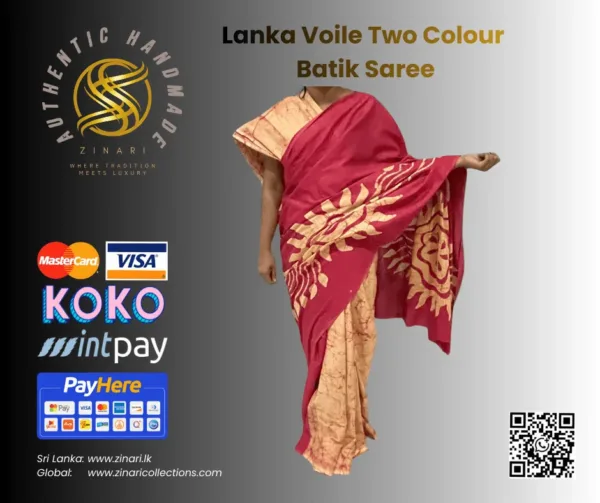 Lanka-Voile-Two-Colour-Batik-Saree