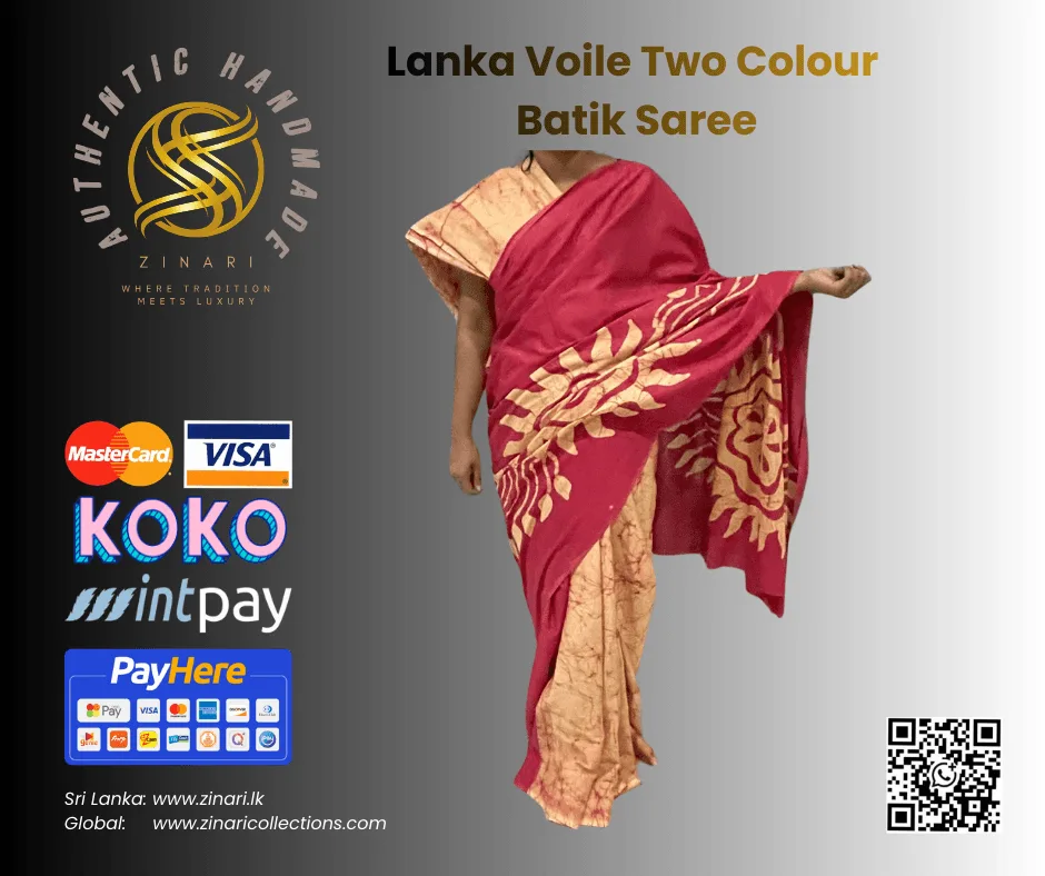 Lanka Voile Two Colour Batik Saree 1 Lanka-Voile-Two-Colour-Batik-Saree