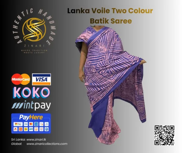 Lanka-Voile-Two-Colour-Batik-Saree