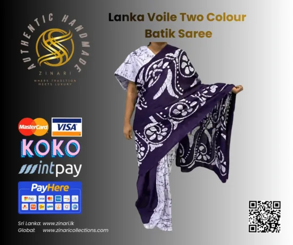 Lanka-Voile-Two-Colour-Batik-Saree