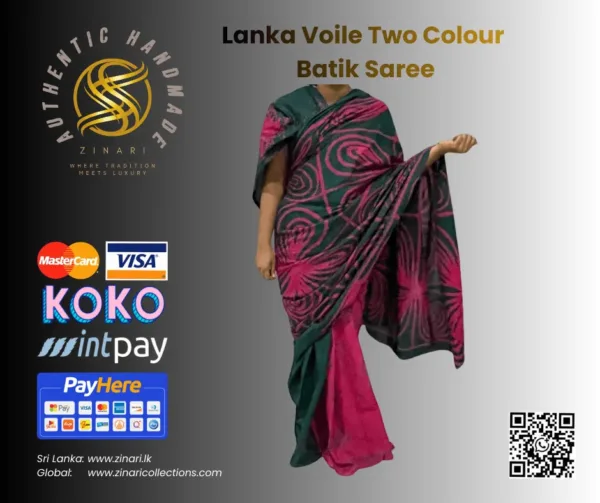 Lanka-Voile-Two-Colour-Batik-Saree