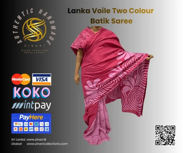Lanka-Voile-Two-Colour-Batik-Saree