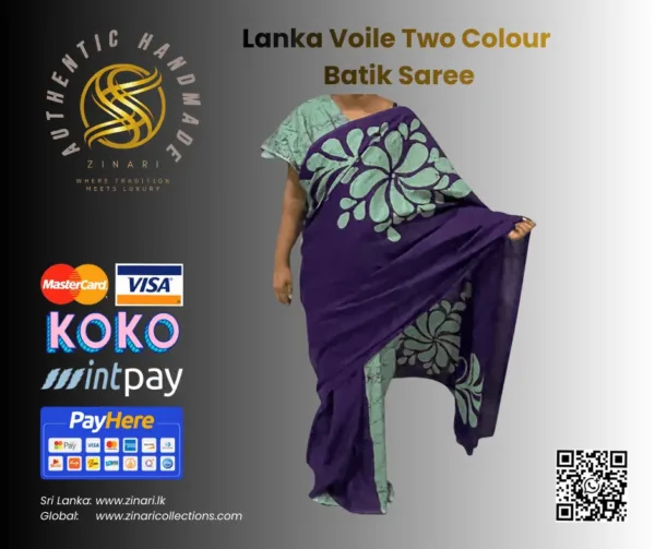 Lanka-Voile-Two-Colour-Batik-Saree