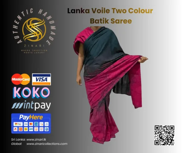 Lanka-Voile-Two-Colour-Batik-Saree
