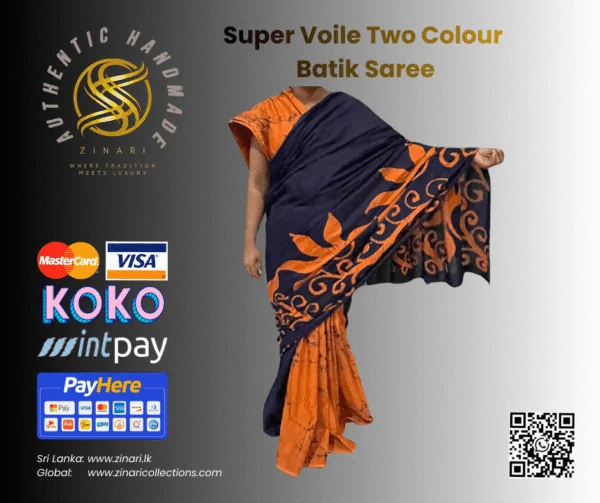 Super Voile Two Colour Batik Saree