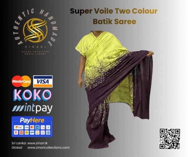 Super Voile Two Colour Batik Saree