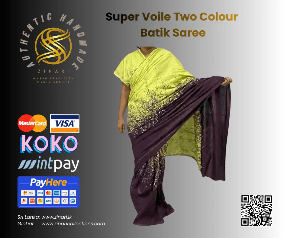 Super Voile Two Colour Batik Saree 1 Super Voile Two Colour Batik Saree
