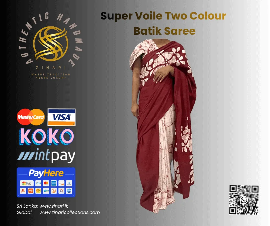 Super Voile Two Colour Batik Saree 1 Super Voile Two Colour Batik Saree