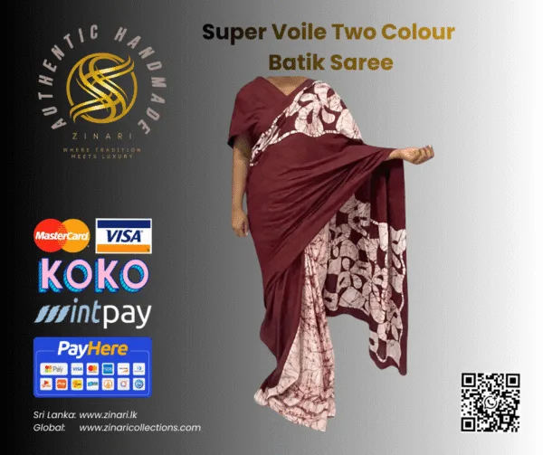 Super Voile Two Colour Batik Saree
