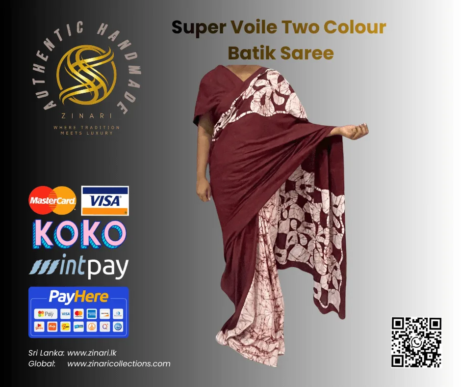 Super Voile Two Colour Batik Saree 1 Super Voile Two Colour Batik Saree