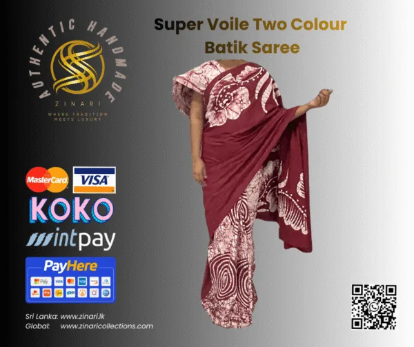 Super Voile Two Colour Batik Saree