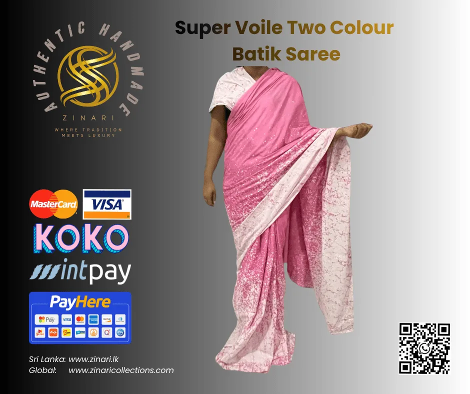 Super Voile Two Colour Batik Saree 1 Super Voile Two Colour Batik Saree