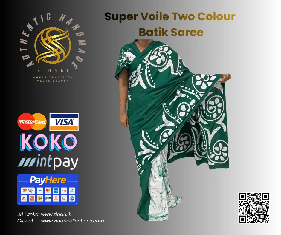 Super Voile Two Colour Batik Saree 1 Super Voile Two Colour Batik Saree