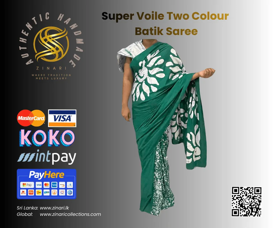 Super Voile Two Colour Batik Saree 1 Super Voile Two Colour Batik Saree