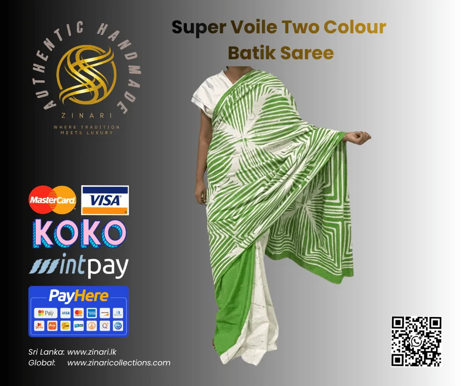 Super Voile Two Colour Batik Saree 1 Super Voile Two Colour Batik Saree